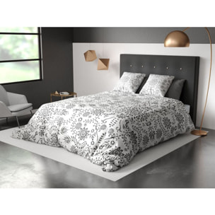 Parure Housse De Couette 3pcs avec Taies oreiller 100% coton Bio 57fils Vishka