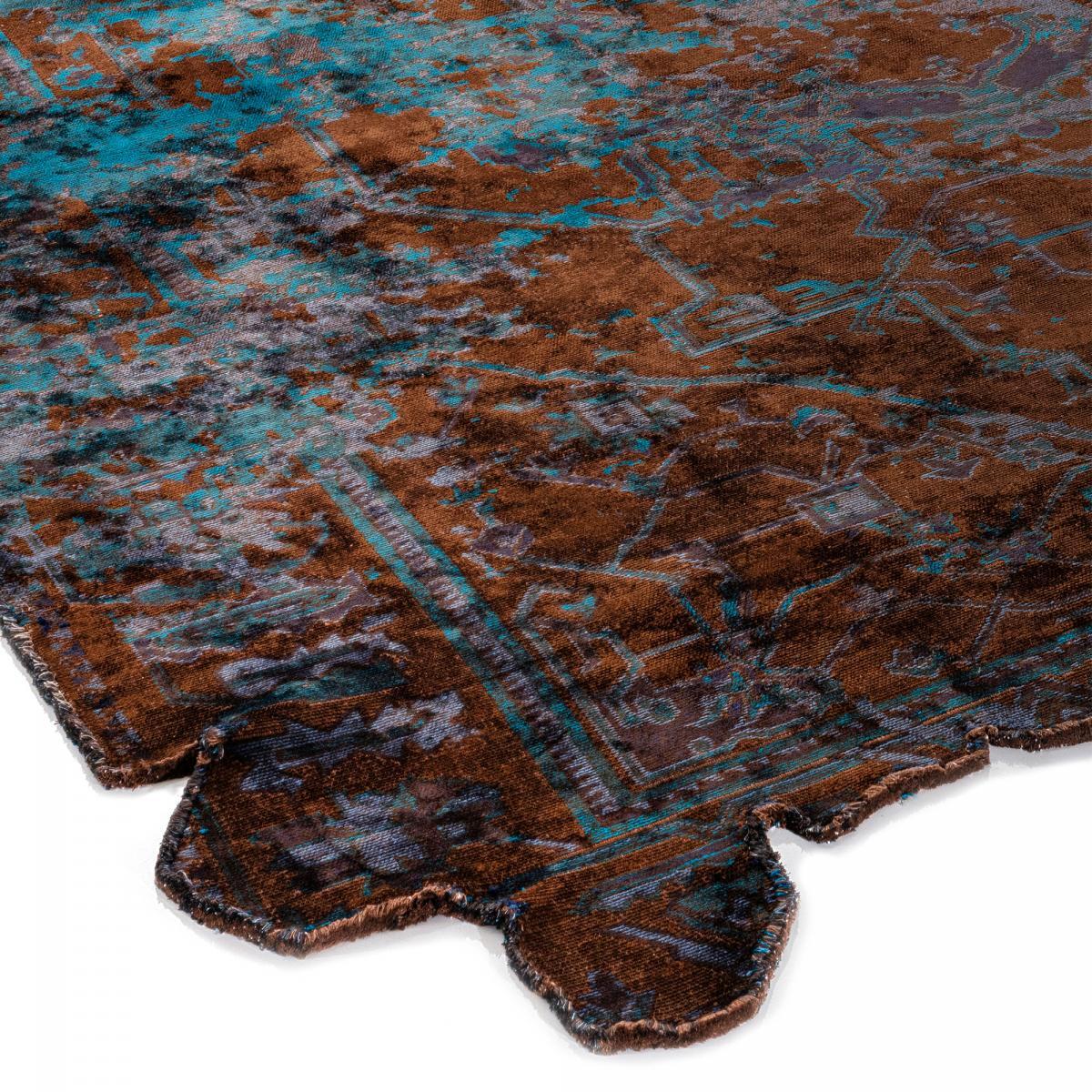 ATIMA Tapis salon kilim, Forme originale, Tissé à la main