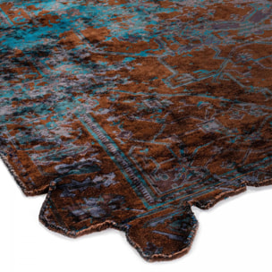 ATIMA Tapis salon kilim, Forme originale, Tissé à la main