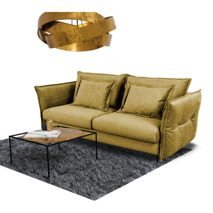 Canapé Tissu Droit Convertible Verduro - 3 Places