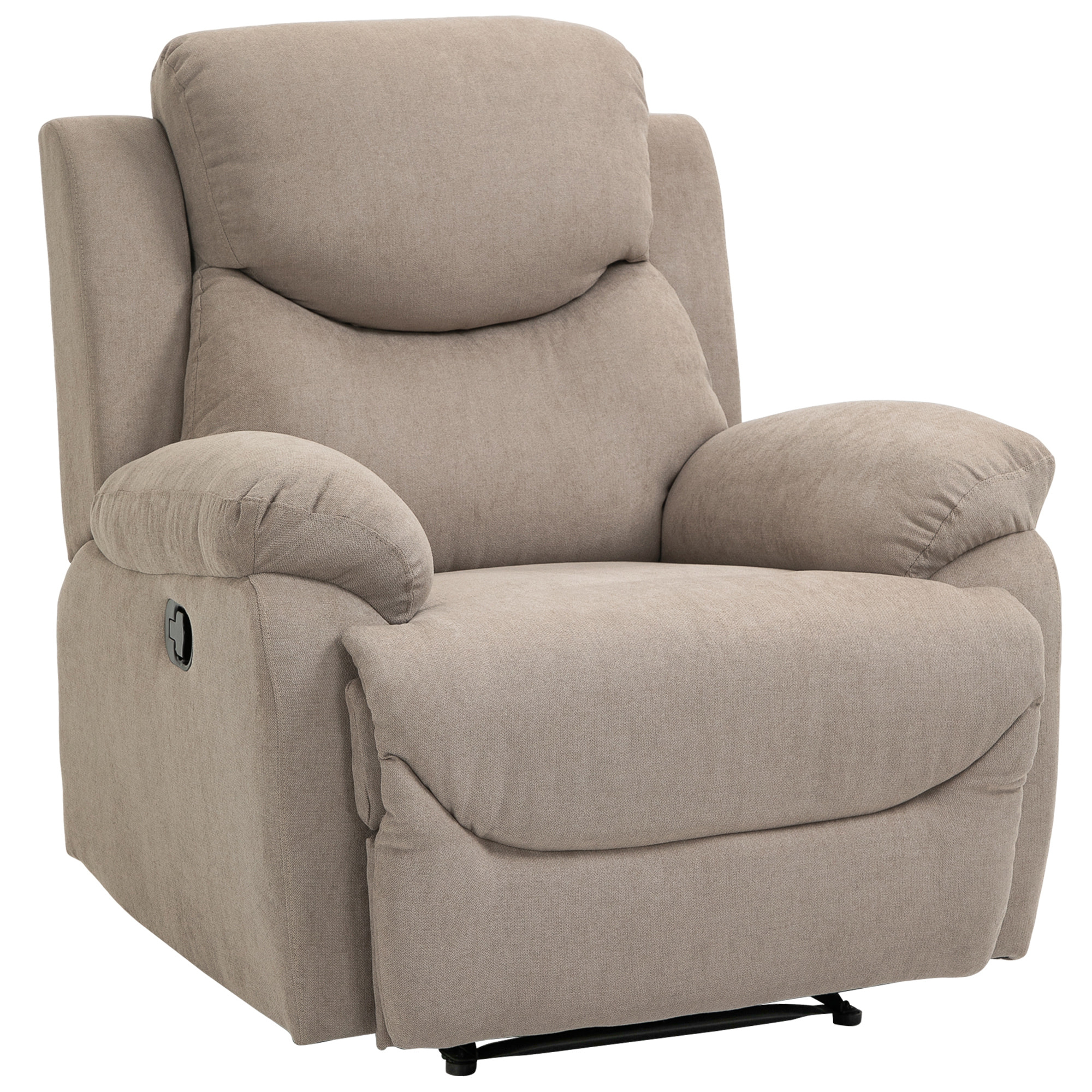 Sillón Reclinable de Salón Sillón Relax Reclinable Manual con Reposabrazos y Reposapiés Carga 150 kg Sofá Relax para Salón Dormitorio Beige