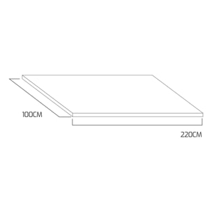 Zimbabwe - Ripiano per tavolo da pranzo 220x100x5 cm / Marmo scuro