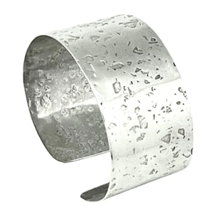 Pulsera brazalete Alunizaje medium en latón plata 10µ