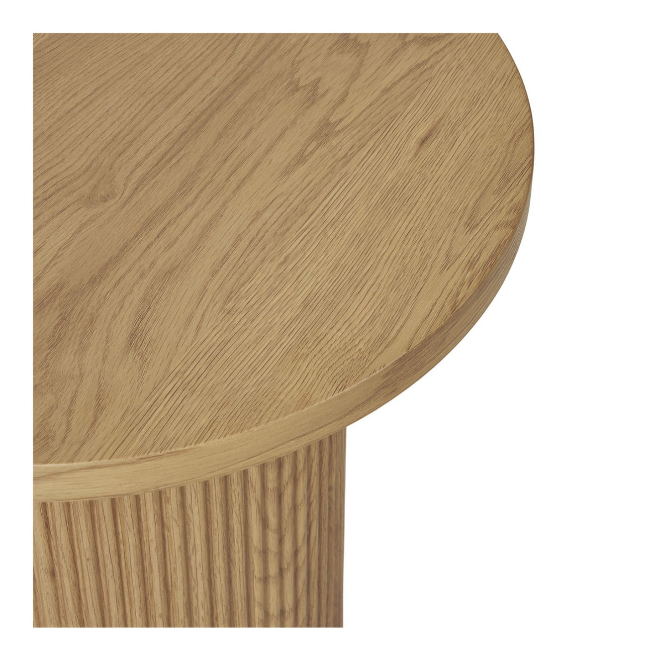Tavolino d'appoggio Boavista naturale con base a doghe ø48 cm