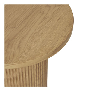 Tavolino d'appoggio Boavista naturale con base a doghe ø48 cm