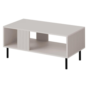 Timote - table basse - avec niche de rangement - écru - 1 niche - 92 cm - Écru