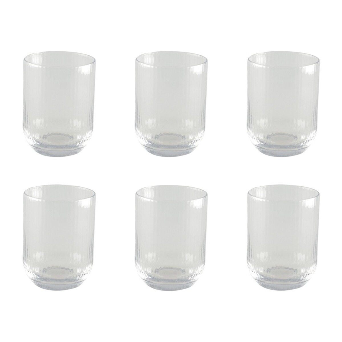 Verres a eau 7.3x7.3x10cm - lot de 6