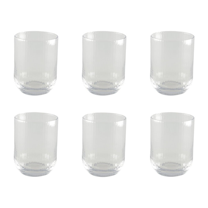 Verres a eau 7.3x7.3x10cm - lot de 6