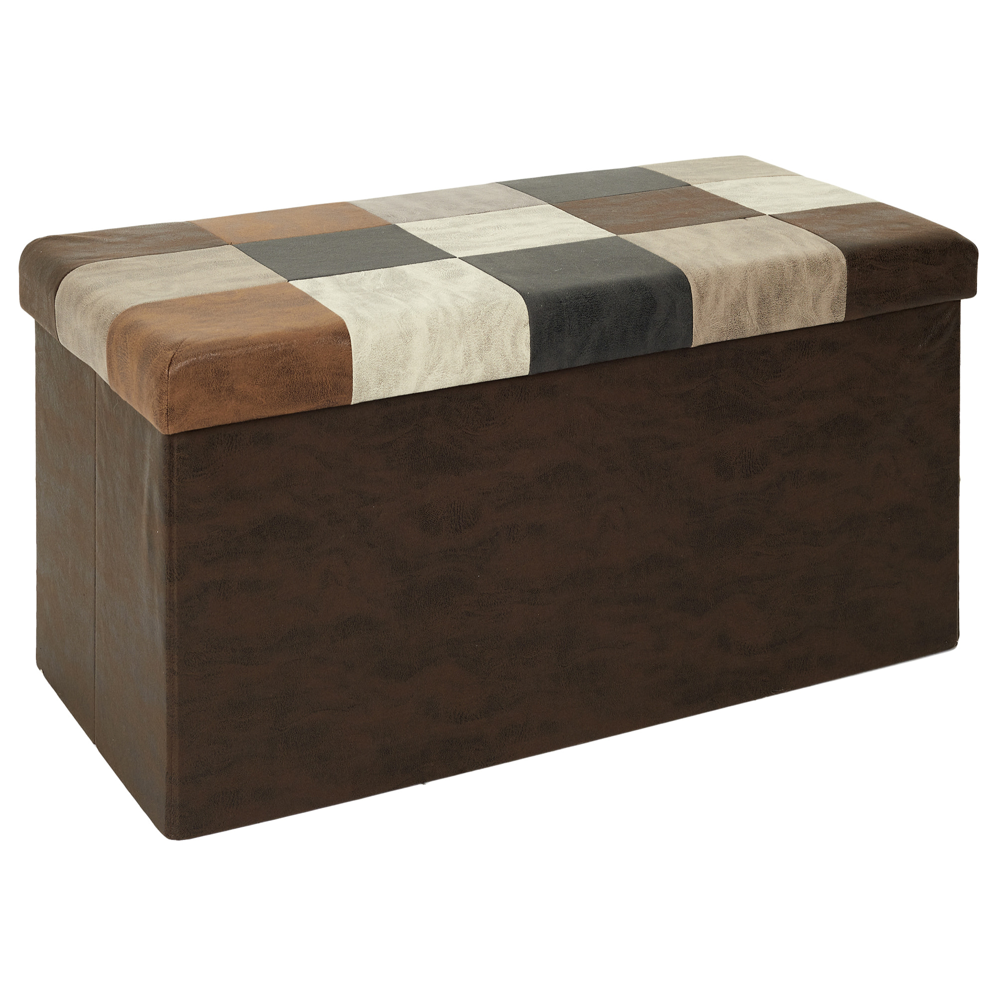 Coffre Banc Pliable Patchwork Pu M2