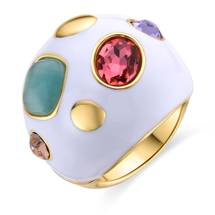 Anillo acabado en oro amarillo de 18k