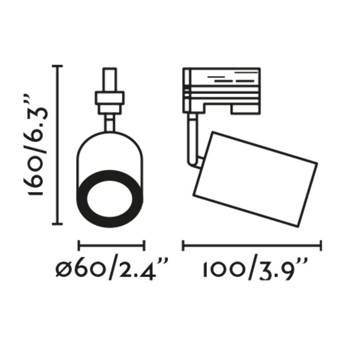 STAN LED Proyector de carril blanco 3000K