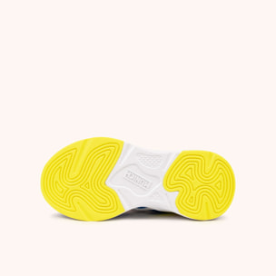 Zapatilla Infantil Multideporte Azul y Naranja con Velcro MUNICH MINI TRACK VCO 23