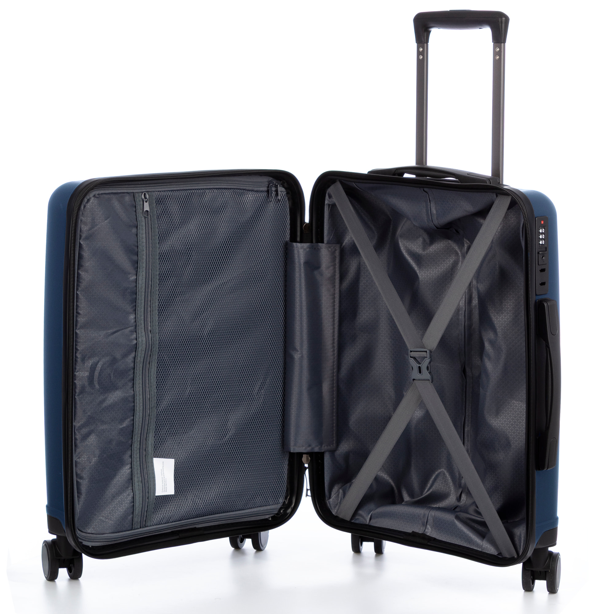 Juego de 3 maletas Trolley, en material ligero PP resistente a la rotura. Cerradura TSA numérica, 4 ruedas dobles giratorias 360°.