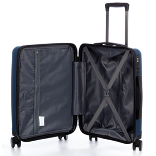 Juego de 3 maletas Trolley, en material ligero PP resistente a la rotura. Cerradura TSA numérica, 4 ruedas dobles giratorias 360°.