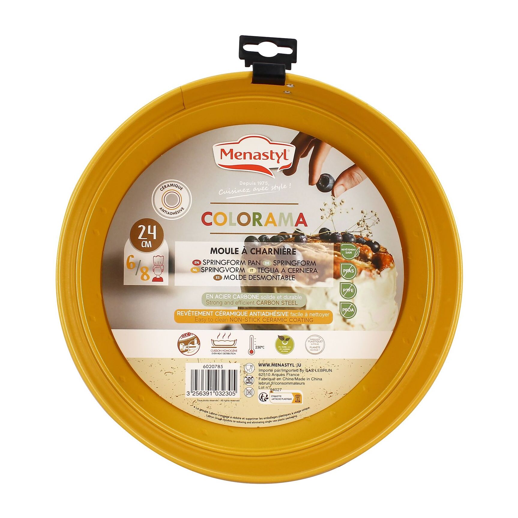 Moule à charnière en acier carbone jaune 24cm COLORAMA