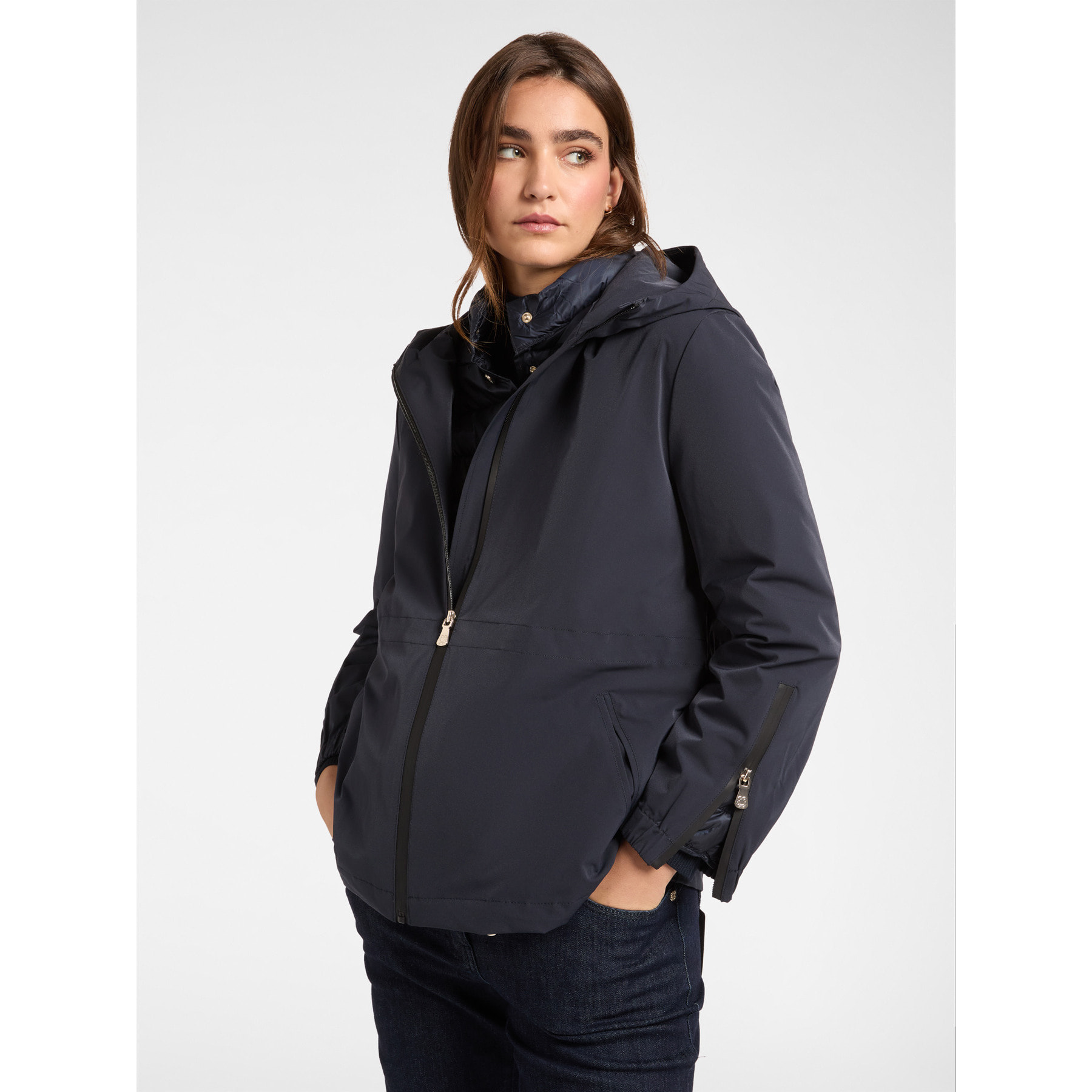 Elena Mirò - Parka corto desmontable - Azul