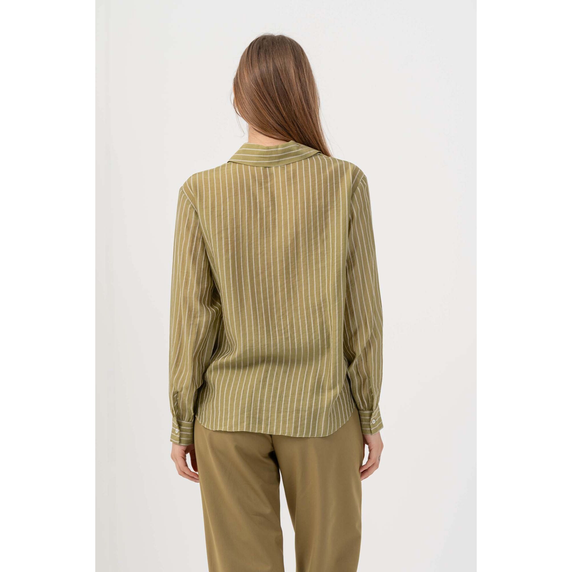 Kocca - Camicia con colletto classico Donna, Righe, Colletto di camicia
