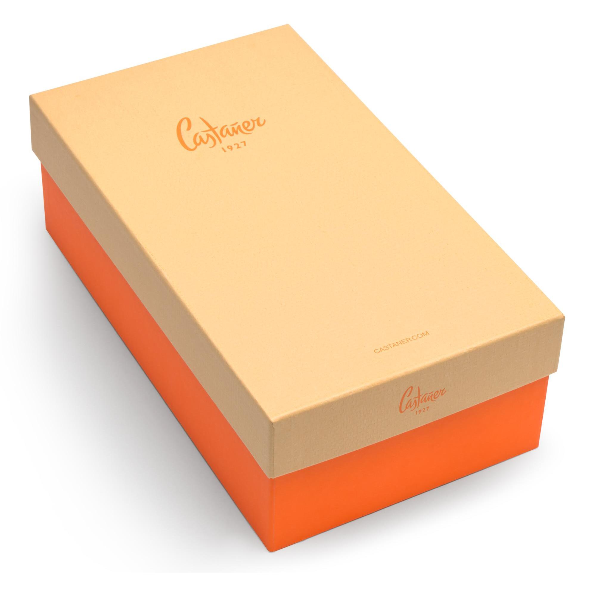 Alpargatas de cuña de mujer Chiara en algodón acabado lavado, cierre mediante lazada y doble plataforma