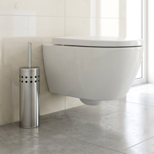 Brosse Wc avec support Inox & Acier Finition Satinée MSV