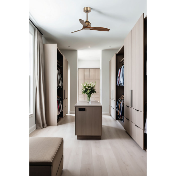 JUST FAN S Ventilatore a soffitto  oro vecchio/noce