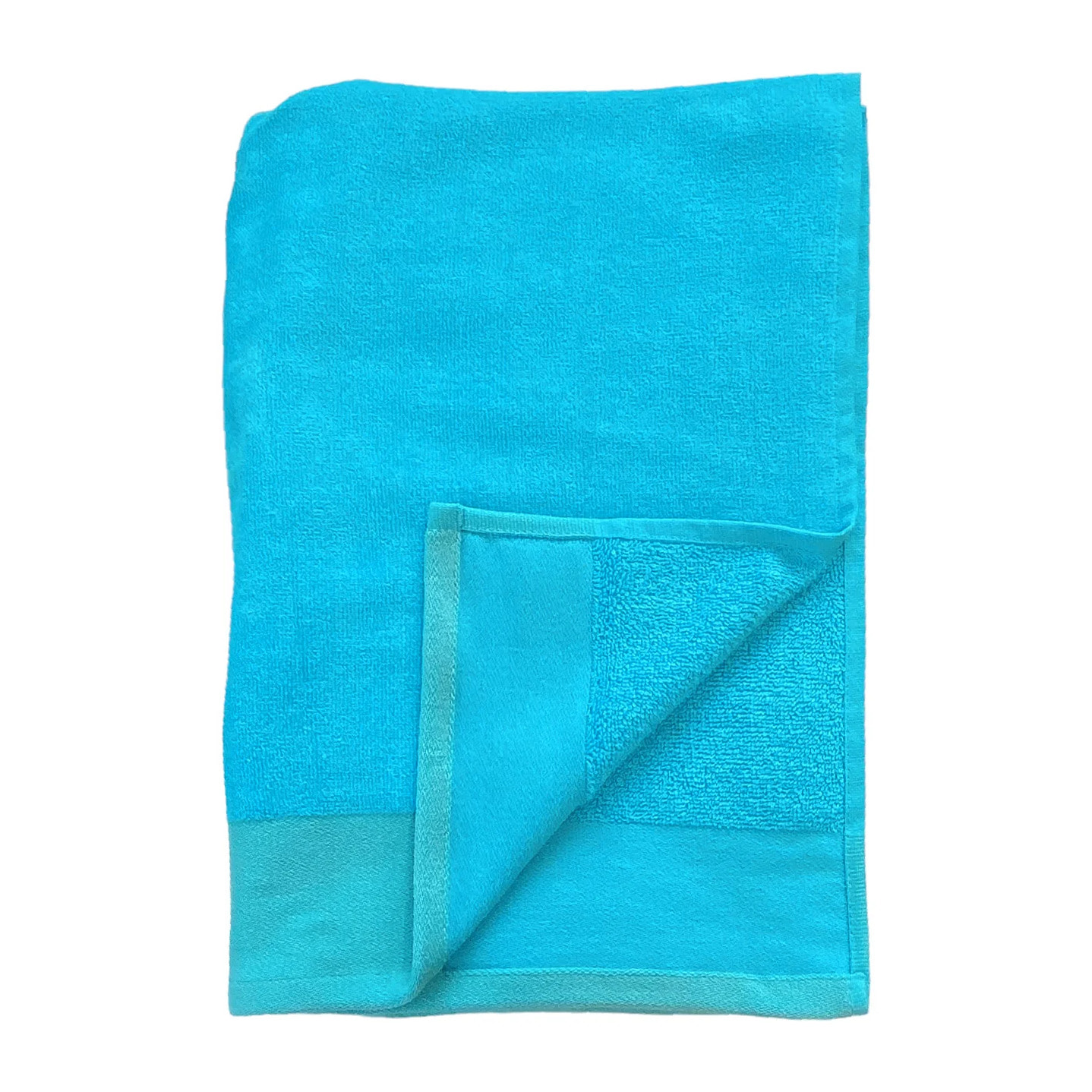 Serviette de bain éponge velours unie - Shady Turquoise - 140x180cm - 370g/m²