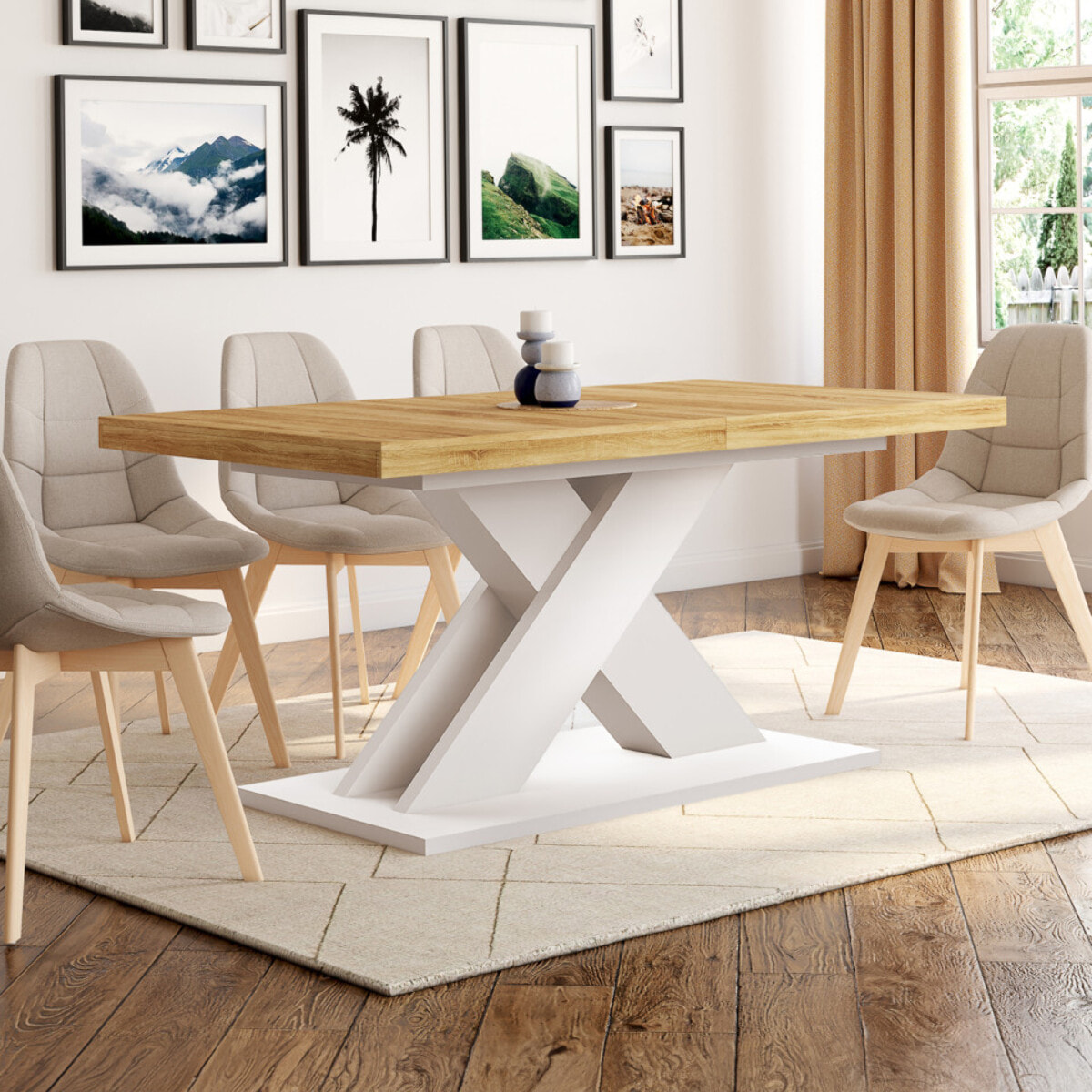 Table à manger extensible Alexia 160-200cm