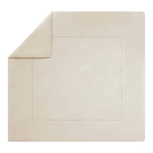 Housse de couette unie en lin métis, Made in France, VENISE , Naturel