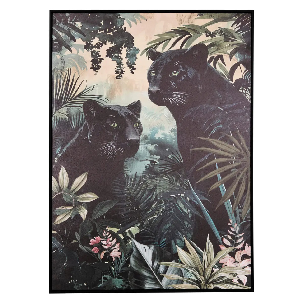 Toile imprimée encadrée Lacey vert 50x70cm