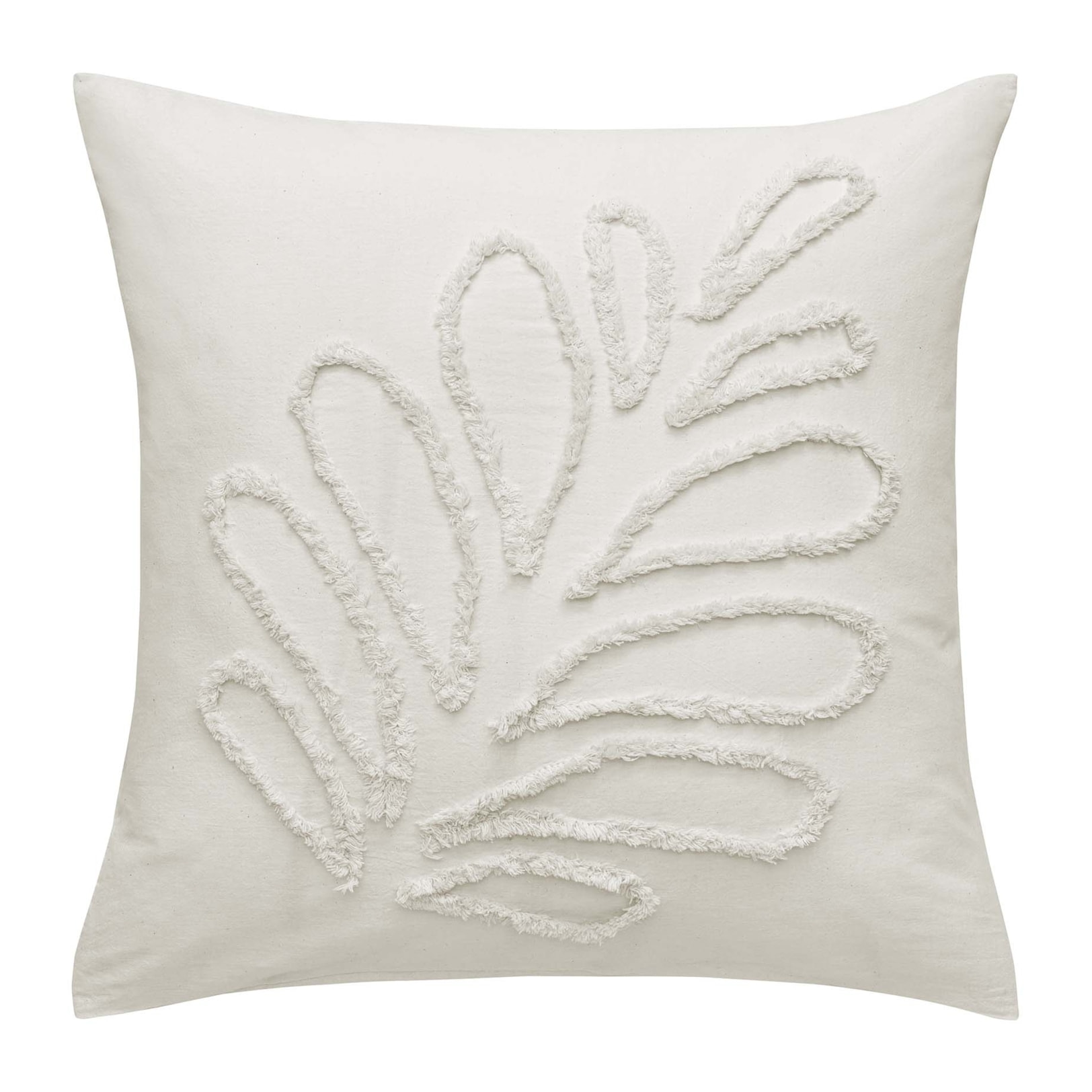 Parure de lit 3 pièces 100% coton tufté housse + taies - Blanc