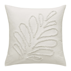 Parure de lit 3 pièces 100% coton tufté housse + taies - Blanc