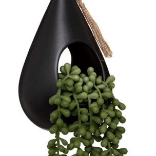 Plante artificielle suspendue "Tropiques" pot goutte H50cm
