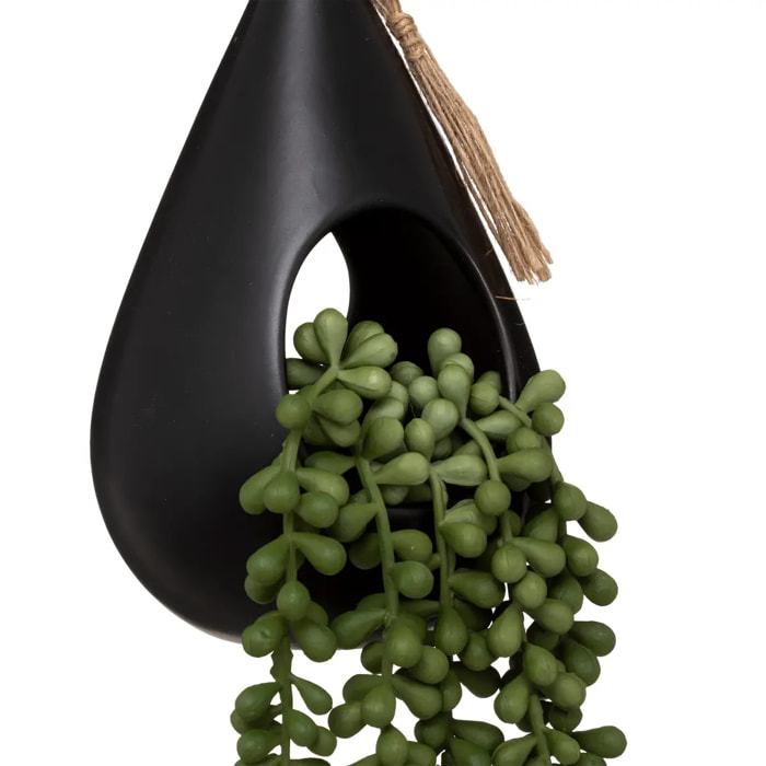 Plante artificielle suspendue "Tropiques" pot goutte H50cm