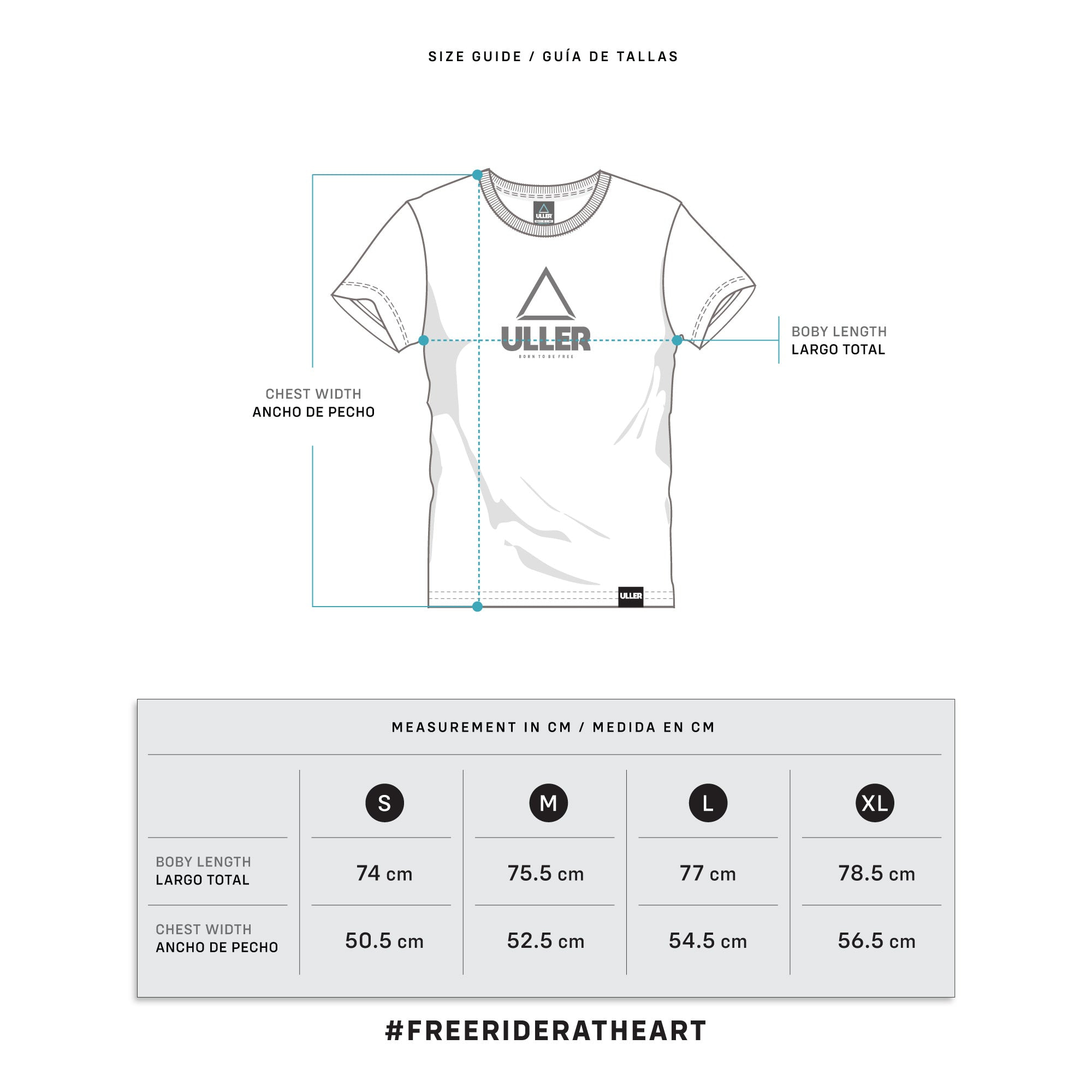 Camisetas Uller Classic Azul Indigo para hombre y para mujer