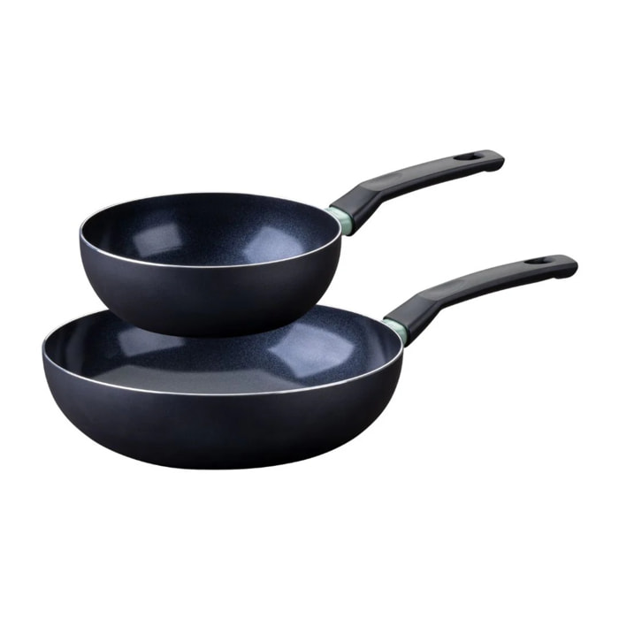 Ensemble de 2 woks de 20 et 28 cm Fackelmann Brandao