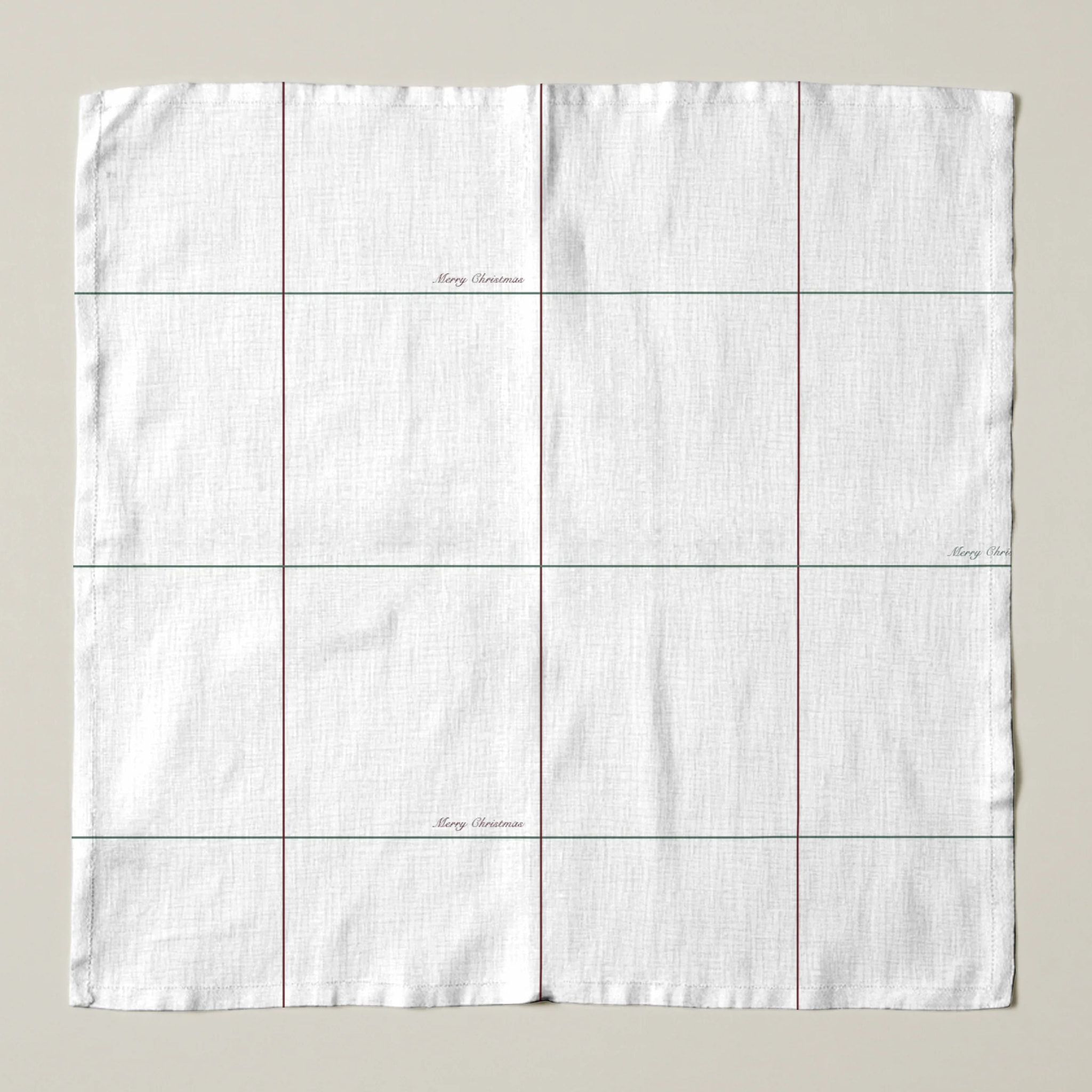 Serviettes pack 2 100% coton White Christmas 3