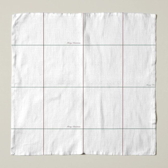 Serviette pack 2 100% coton White Christmas 3