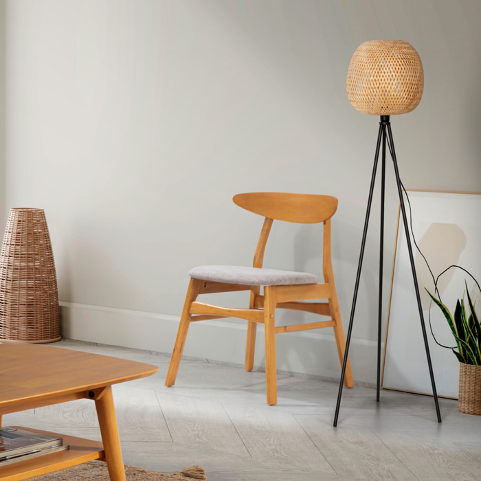 Pack de 2 sillas Corzo color roble/nogal