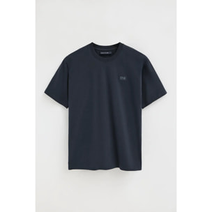 Camiseta azul marino de corte holgado con parche Polo Club