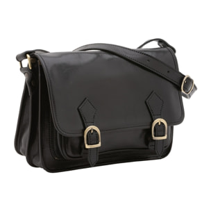 Borsa a tracolla da donna - Modello False - 100% vera pelle - 27.5 x 22.0 x 12.0 cm