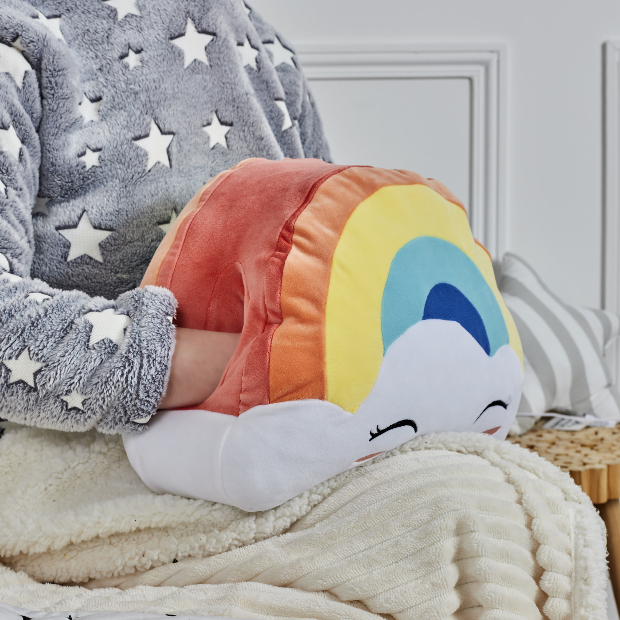 Peluche Manchon Arc-en-ciel