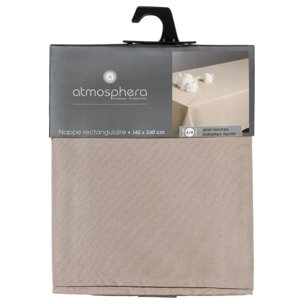 Nappe "Lallie" anti-tâche beige 140x240cm
