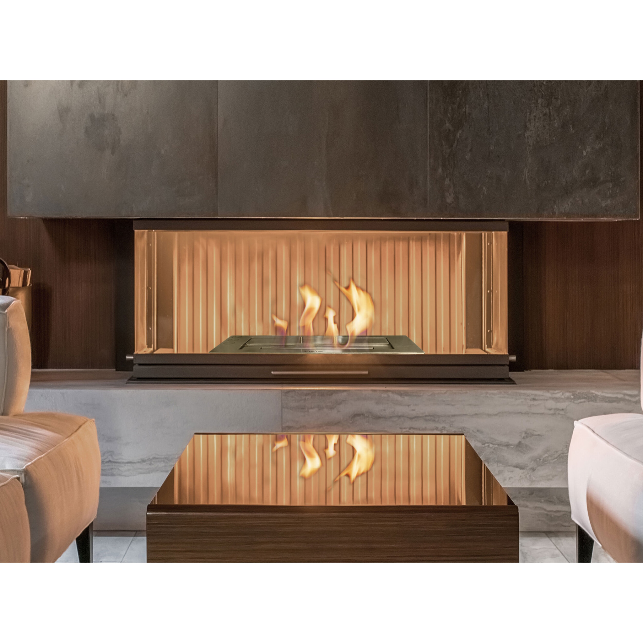 Bloc de combustion de taille moyenne avec fibre céramique et régulateur de flamme