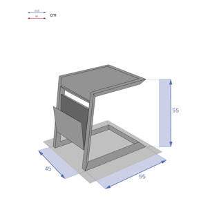 Table d'appoint de jardin carrée Allure Blanc