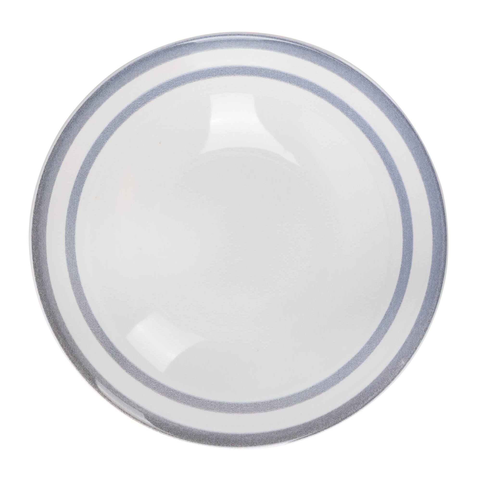 Set de 3 platos hondos ø20cm san ignacio con líneas azules