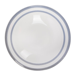 Set de 3 platos hondos ø20cm san ignacio con líneas azules