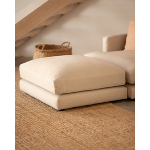 Pouf ton beige de 96x80cm Hauteur: 40 Longueur: 96 Largeur: 80