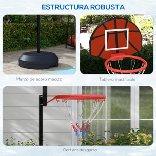 Canasta de Baloncesto con Altura Ajustable 129-179 cm Aro de Baloncesto con Diana Magnética y Dardos Base Rellenable para Interior Negro