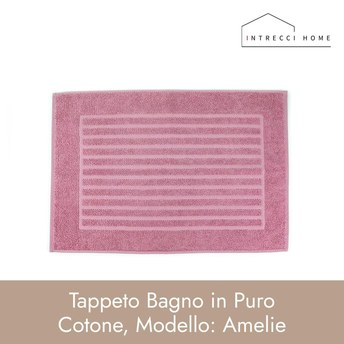 INTRECCI HOME Tappeto Bagno, in Puro Cotone 700 g, , Morbidezza Extra, Assorbenza Superiore, Elegante e Durevole