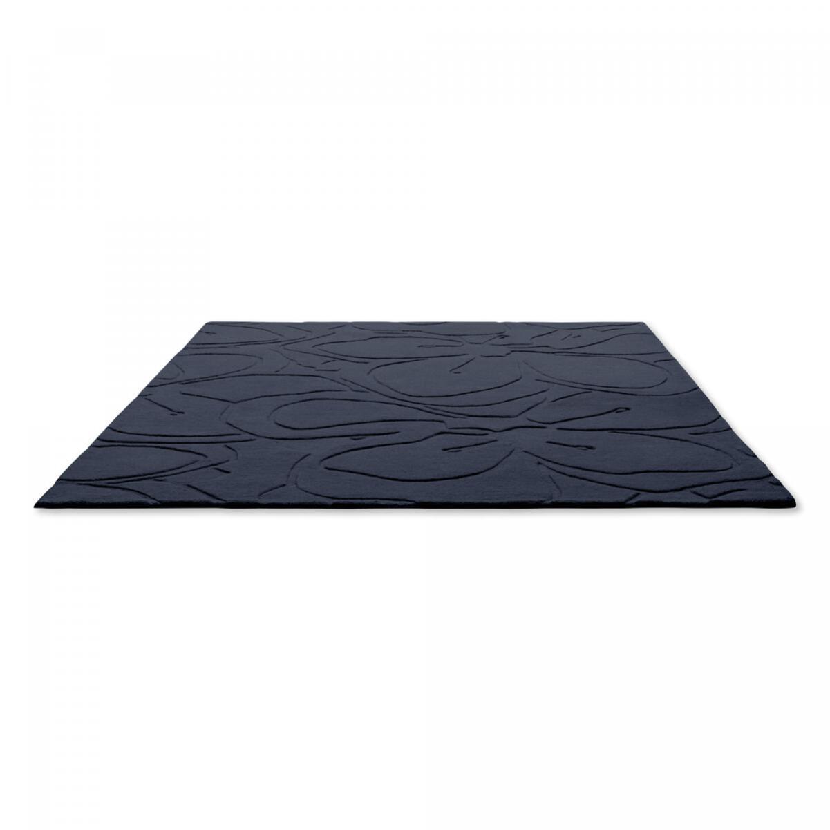 Tapis salon et chambre fait à la main en laine motif faux uni HAZA