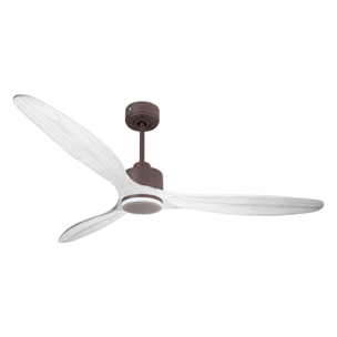 Ventilateur de plafond Réversible  Thermostat Dimmable Wifi Moteur à courant continu Toits en pente Télécommande Lumière à trois tons Hypersilence Mémoire